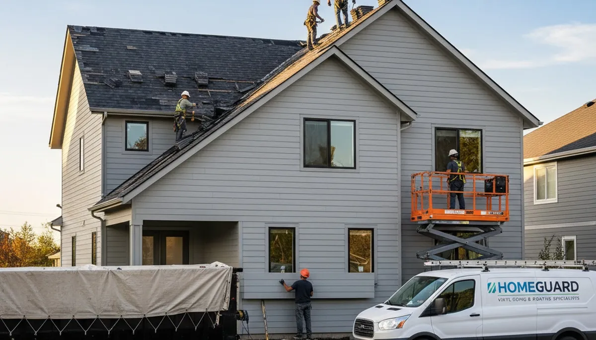 Professional roof replacement and vinyl siding installation in Cincinnati, OH by Next Level Exteriors